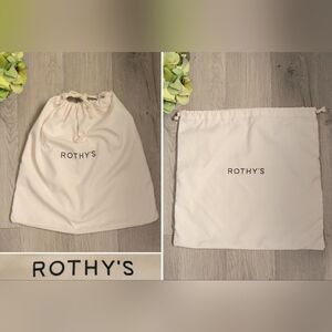 Rothy's 17.5" x 18.5" Medium Cream Drawstring Dust Bag